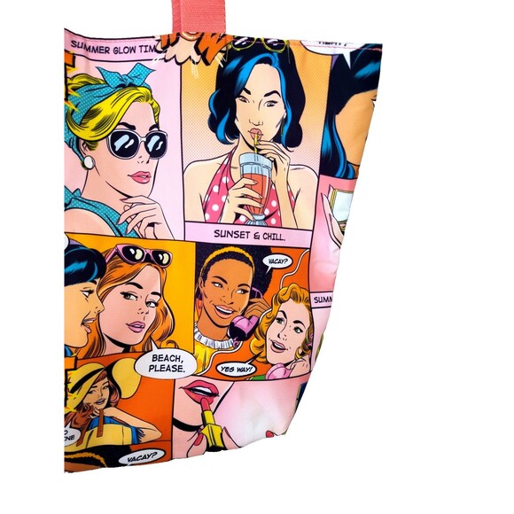 Estee Lauder Comic Strip Pop Art Tote Bag Cartoon Reusable Shopping Recycled 20" - Picture 4 of 11